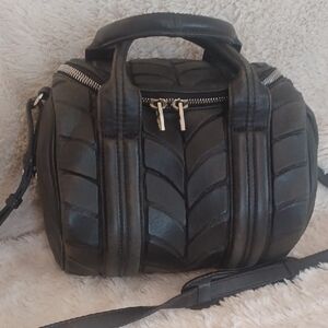 Alexander Wang Black Lambskin Leather Duffel Bag- HB291